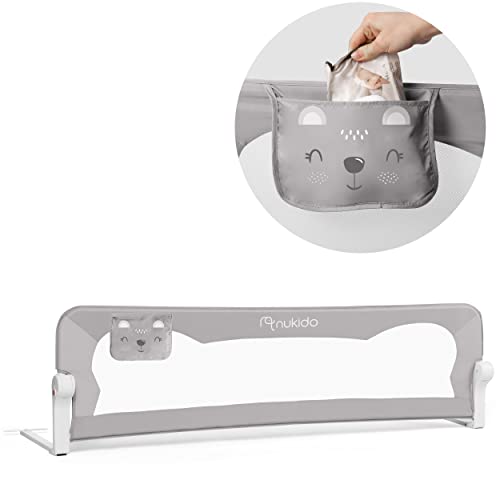 Barrière de sécurité lit bébé pliable 180 cm avec ceintures