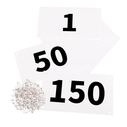 Azarxis Running Bib Competitor Numbers with Safety Pins, Tyvek Tearproof Waterproof 4