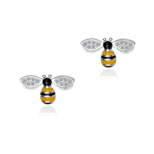 HinDaLi 925 Sterling Silver Bumble Bee Stud Earrings for Women Girls Ladies Piercing Ear Stud Cubic Zirconia Women Earrings Silver Studs Crystal Bee Earring Sleeper Cartilage Hypoallergenic