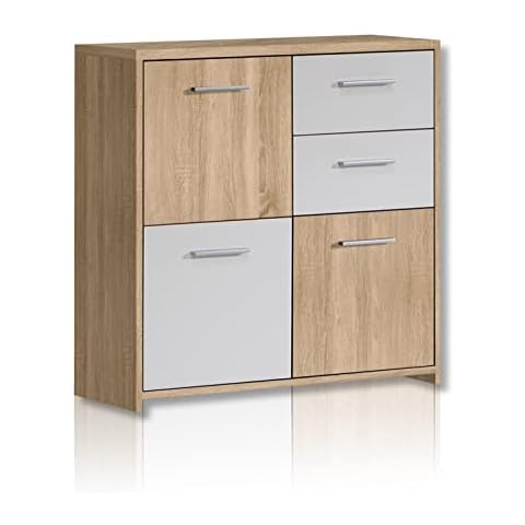 FORTE Quadro Kommode mit 3 Türen und 2 Schubladen Cover