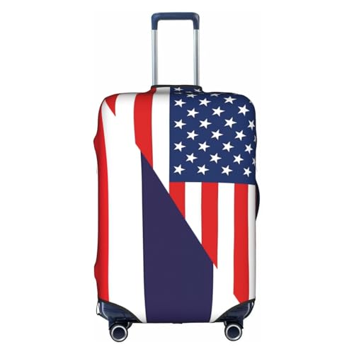Travel Luggage Cover America Flag And Thailand Flag Fashion Washable Baggage Suitcase Protector Fit For Luggage X-Large