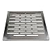 Stainless Steel Floor Drain Cover with Frame, Slip-Resistant Brushed & Fast-Drain Multi-Hole Design for Residential, Municipal Roads, Schools, Plazas and Outdoor(300 * 300 * 20mm)