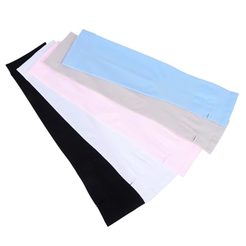 Abaodam 5 paia Maniche Braccio Raffreddanti per la Stagione Calda in Ghiaccio Protezione Solare Spf Anti-uv Manicotti Leggeri e Traspiranti per Attività Outdoor e Viaggi al Mare