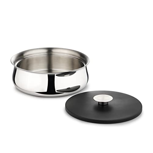 Image of ARTTDINOX Designer Stainless Steel Bowl with Lid | Multi-Purpose Double Wall | Mixing Serving Bowl | Gloss Mirror | Dishwasher Safe | Serveware & Tableware | Doubly Series | Smaal | by Jindal