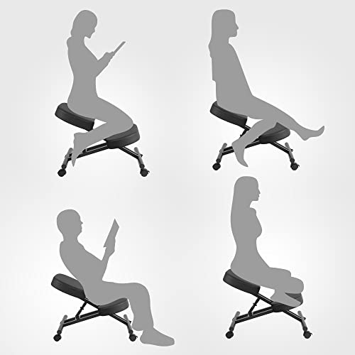Vigosit Ergonomic Kneeling Chair, Office Kneeling Chair With Thick Memory Foam Cushions, Adjustable Kneeling Chair Improve Your Sitting Posture With Brake Gliding Casters For Office And Home (Beige) #TOP4