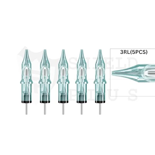 Image of 3RL Tattoo Cartridge Needles - SHIELD PLUS Professional Round Liner Cartridges (5 Pcs) - Fine Line & Outline Tattoo Needles - Compatible with All Cartridge Tattoo Machines
