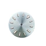 Wikene Watch Replacement dial 28.5mm Watch Dial Green Luminous Sunburst Watch Accessories for NH35 2836 8215 2813 Movement (Light Blue)