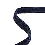 Wambere 3 metros de cinta de chenilla de satén, cinta de regalo, cinta de regalo, cinta plana de chenilla, para lazos para el pelo, decoración de Navidad, paquete de regalo de boda, azul oscuro