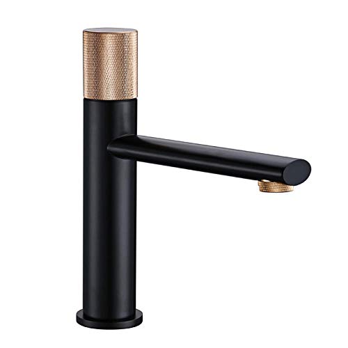 Robinet de salle de bain black rose mitigeur lavabo laiton eau chaude