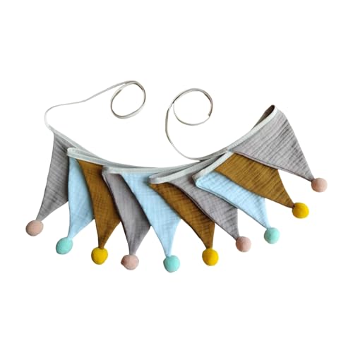 Shitafe Pennant - Guirnalda decorativa de algodón de 2,7 metros, guirnalda colorida divertida para la escuela, el aula, el bebé, la fiesta de cumpleaños, la habitación de los niños, para la habitación