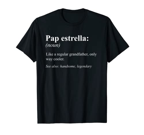 Funny Grandfather Definition Design - Pap estrella Camiseta