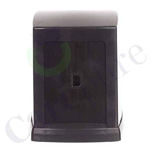Image of Double Side Cube Table Top Tissue Dispenser with L-Fold 200 Pcs Tissue Paper Refill - Black