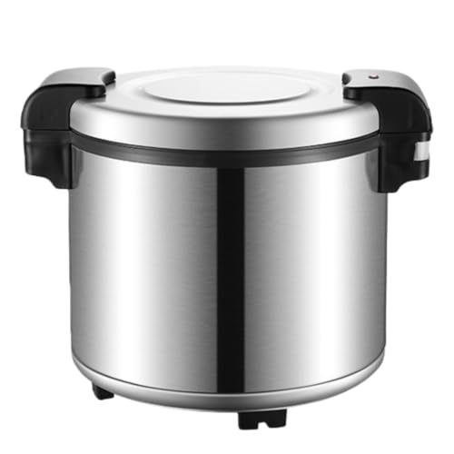 Nihig炊飯器 業務用保温ジャー 酵素玄米 保温器 家庭用炊飯器 業務用電気鍋 ステンレス大容量 23L こびりつかない鍋 蒸し 厨房 学生食堂に適しています (23L ステンレススチールバージョン)