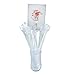 Timoo 50 Pcs 12.2'' Plastic Floral Picks, Transparent Fork Shape Straight Head Flower Pick Card Holders for Gift Cards, Place Cards, Photos, Floral Arrangement & Home Decor