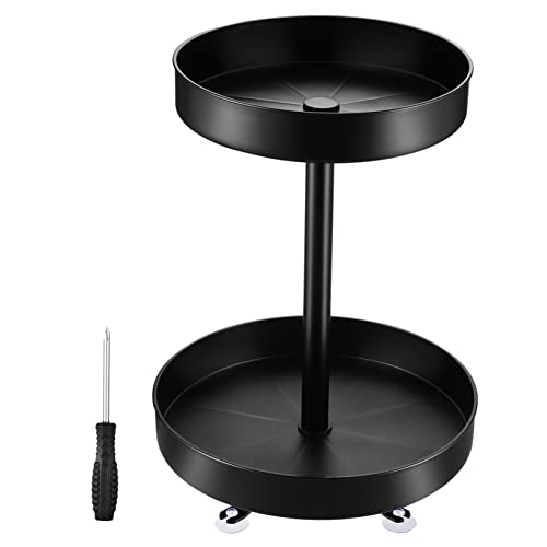 KICHOUSE Estante Giratorio Para Condimentos 12 Pulgadas Plástico Resistente Bordes Elevados Organizador De Especias Cocina Hogar Restaurante 1 Unidad Portátil Almacenamiento