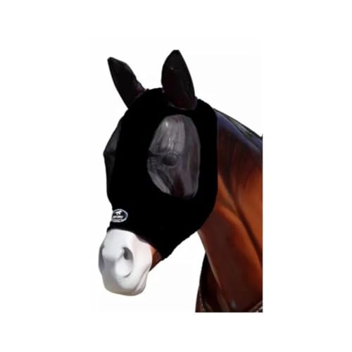 Máscara de Proteção Contra Moscas para Cavalos - Preta