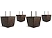 Choice Parts - 2 Inch Tall Triangle Walnut Brown Plastic Sofa Legs (Pack of 4 Replacement Feet)