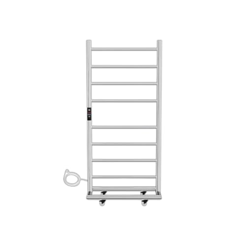 Image of MORZZE MTW-11050 Electric Towel Warmer, 8 Bars 95W SUS 304 Stainless Steel Heated Towel Rack, Floor Standing & Wall Mounted, Adjustable 30-60C, 1-8H Timer, Bathroom Towel Dryer