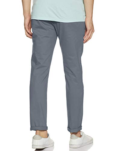 Image of Marks & Spencer Mens Solid Mid Rise Slim Fit Chinos