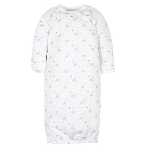Image of Gerber Baby Girls 4-Pack Sleeper Gown - Soft Cotton Newborn Nightgowns, Elastic Hem Sleepwear Set for Infant Girls