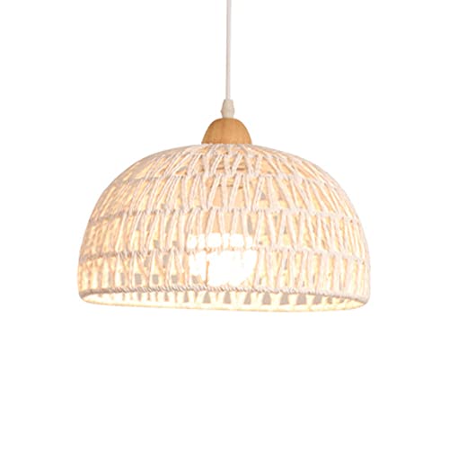Lámpara de cuerda de cáñamo para isla de cocina rústica y comedor boho