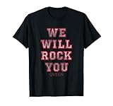 Queen Official We Will Rock You Block Letters T-Shirt