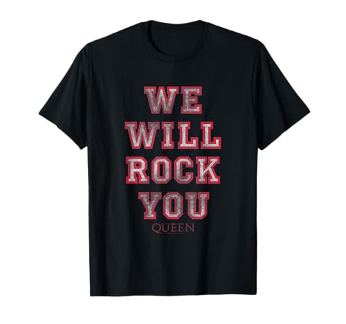Queen Official We Will Rock You Block Letters T-Shirt