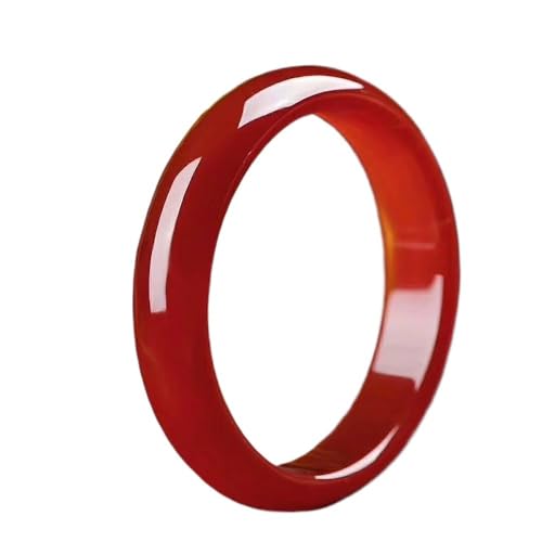 Bracelet agate naturelle rouge jonc large de qualité premium