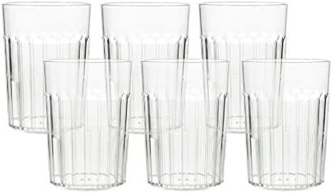Arrow Home Products 10 oz Clear Plastic Tumblers, Set of 6 – Made in the USA, BPA Free Plastic – Break-Resistant Plastic Drinking Glasses for Indoor & Outdoor Use – Dishwasher Safe, Assorted Colors