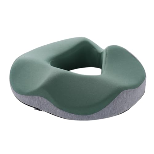 円座クッション 産後 痔 椅子クッション お尻が痛くならない 座布団 空洞デザイン 妊婦 ドーナツクッション 坐骨神経痛を緩和 椅子マット 助産師が推薦 通気性 滑り止め(グレープラスグリーン)