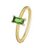 BWDHJLEY Anillos de boda de acero inoxidable para mujer, oro, anillos de compromiso en forma de pera con circonita cúbica blanca, joyería para el pulgar, P 1/2, Acero inoxidable, Circonita cúbica