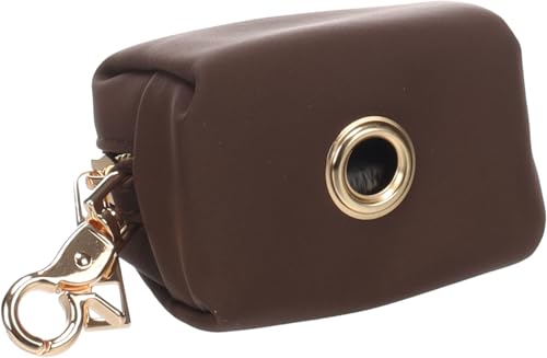 Flamingo Kotbeutelspender Mirko Dunkelbraun – Praktisch, Leicht an der Leine zu Befestigen