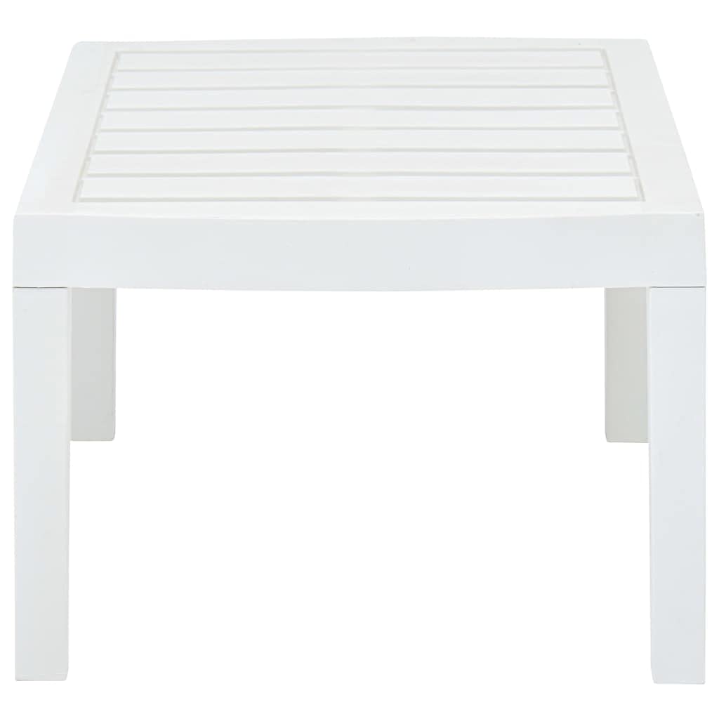 vidaXL Tavolo da Giardino Bianco 78x55x38 cm in Plastica Tavolo per Esterni