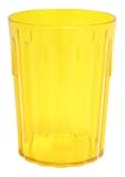 Harfield Vasos amarillos translúcidos de 250 ml/25 cl (paquete de 4) vasos de policarbonato reutilizables irrompibles HQ