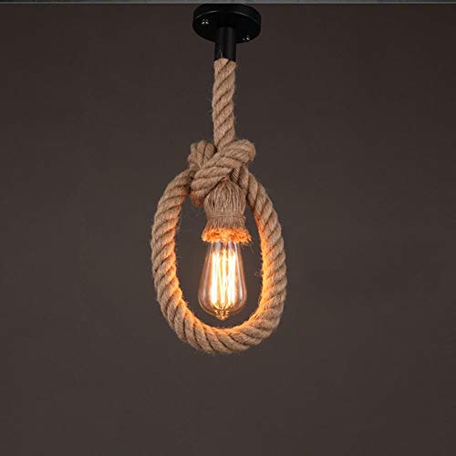 Luces colgantes de araña E27 tipo lámpara de cáñamo de techo para iluminación industrial