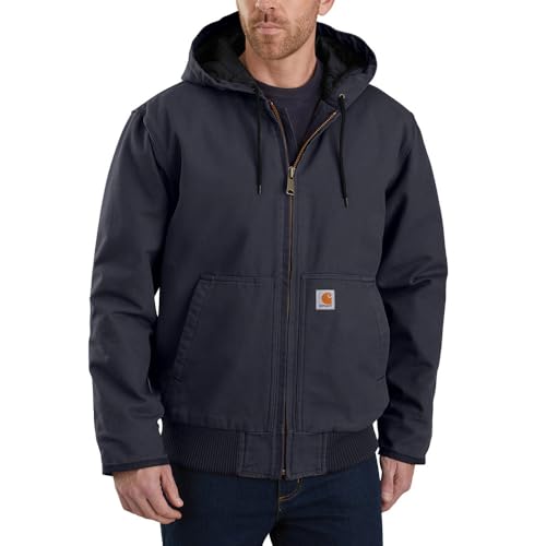 Carhartt Herren Loose Fit Washed Duck Insulated Active Jacket Arbeits-Utility-Oberbekleidung, Marineblau, XL
