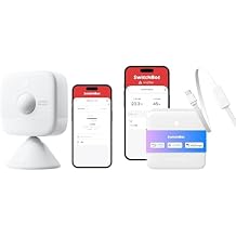 SwitchBot Motion Sensor Pro Smart Remote Control Hub Mini Matter Compatible, Alexa, Equipped with Temperature and Humidity Sensor, Switch Bot, Alexa, Security, Remote Support, Easy to Install