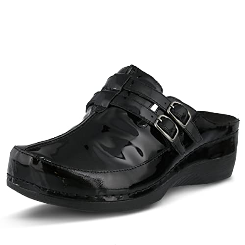 Spring Step Happy Mule Clogs for Women - Ladies Slip-On Clogs with Ajdustable Straps - Comfortable Slip-On Loafers for Women