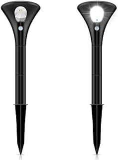 Leolee Solar Lights Outdoor, Solar Garden Lights Ultra Powerful Waterproof IP65 Adjustable Height Solar Spotlight with Security PIR Motion Sensor for Patio,Door, Yard, Path(2 Pack)