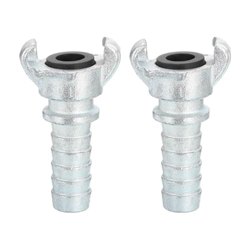 Conector recto Chicago uxcell de 2 lengüetas y extremo de manguera de 1 pulgada para aire de hierro 2