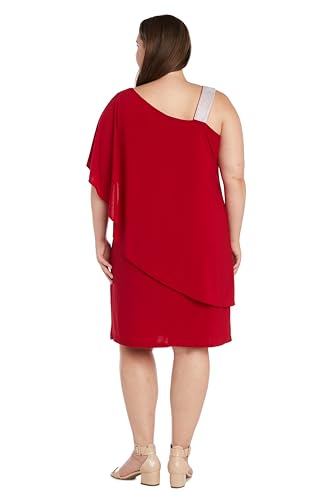 Image of R&M Richards Women's Asymmetrical Elegance Cocktail Dress