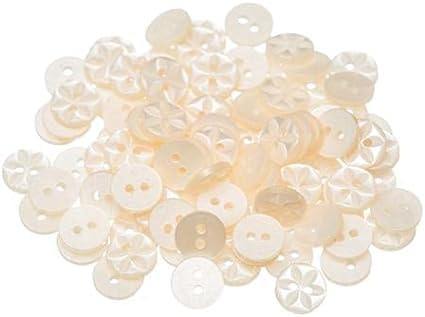 25 x Star Baby Buttons - 11mm, 14mm or 17mm - Pale Pink, Pale Blue, Yellow, Mint, White, Lilac, Cream - Simply Sew Crafty™ (Cream, 17mm)