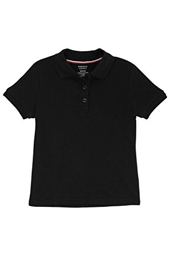 Image of French Toast Girls Short Sleeve Interlock Polo with Picot Collar