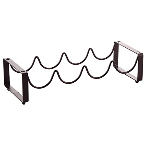 Botelleros Vino Apilable BAOK Soporte para botellas de vino – Botellero de mesa independiente para 4 botellas, estante de vino apilable de hierro...