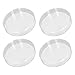 Szalka Petriego, zestaw 4 szklanych płytek laboratoryjnych Odporna na kwasy i zasady stabilna płytka Petriego z pokrywką do projektu naukowego