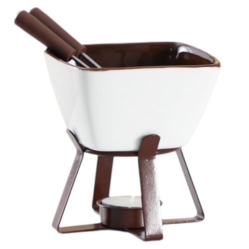 Fangxuee Juego de Tazas para Fondue de Chocolate, Juego de Olla para Derretir Chocolate, Queso y Mantequilla. A