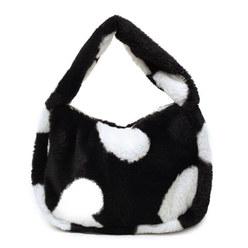 Sac à bandoulière moelleux pour femme cabas fourrure d'hiver chic