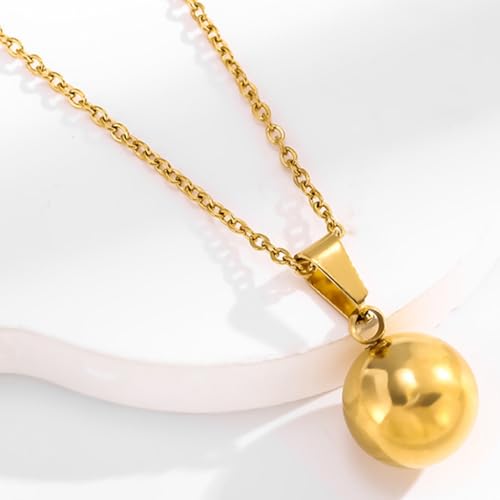 Jude Jewelers Stainless Steel Classic Plain Ball Bead Wedding Statement Pendant Necklace2