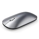 Bluetooth Mouse, TeckNet Slim Silent Rechargeable Wireless Mouse Bluetooth 5.0/3.0 2.4G Portable Optical Cordless Mice with USB Receiver 4 Adjustable DPI for MacBook iPad Windows Computer Laptop PC
