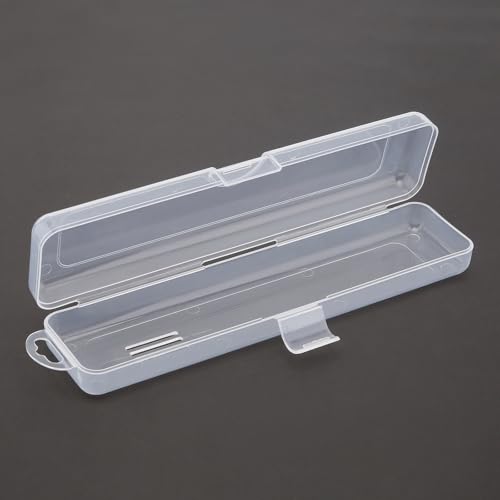 Estojo de armazenamento de talheres transparente, caixa de utensílios de talheres, recipiente transparente para organizadores de talheres para viagem, acampamento, piquenique (19,8 x 4,6 x 2,8 cm)
